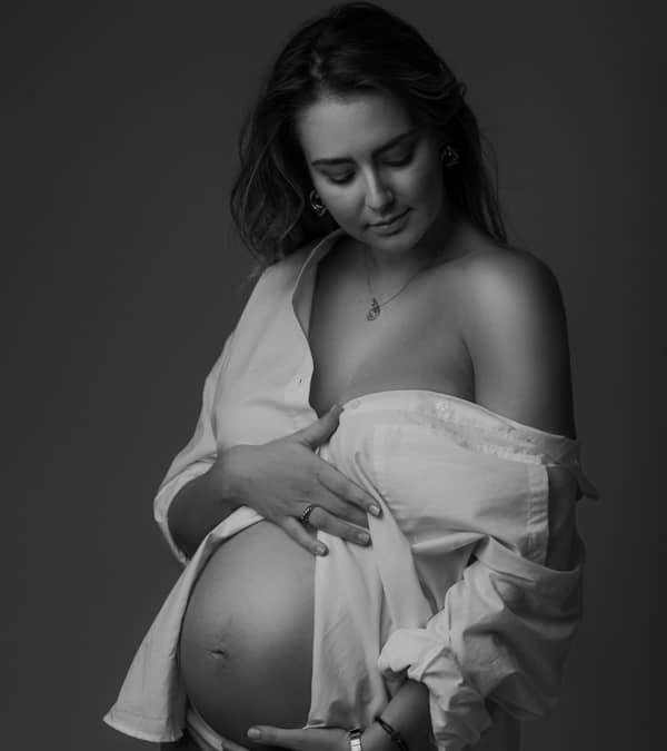 zwangerschapsshoot in de studio